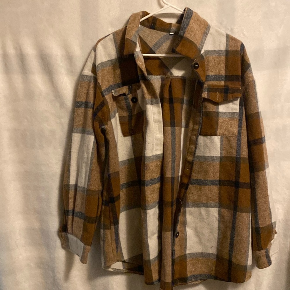 XL brown/tan flannel